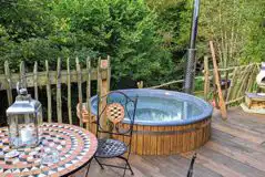 Barn Owl cabin hot tub