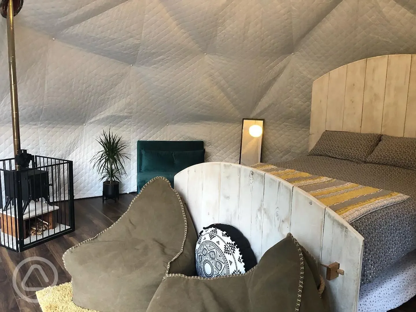 Long Eared geodome interior