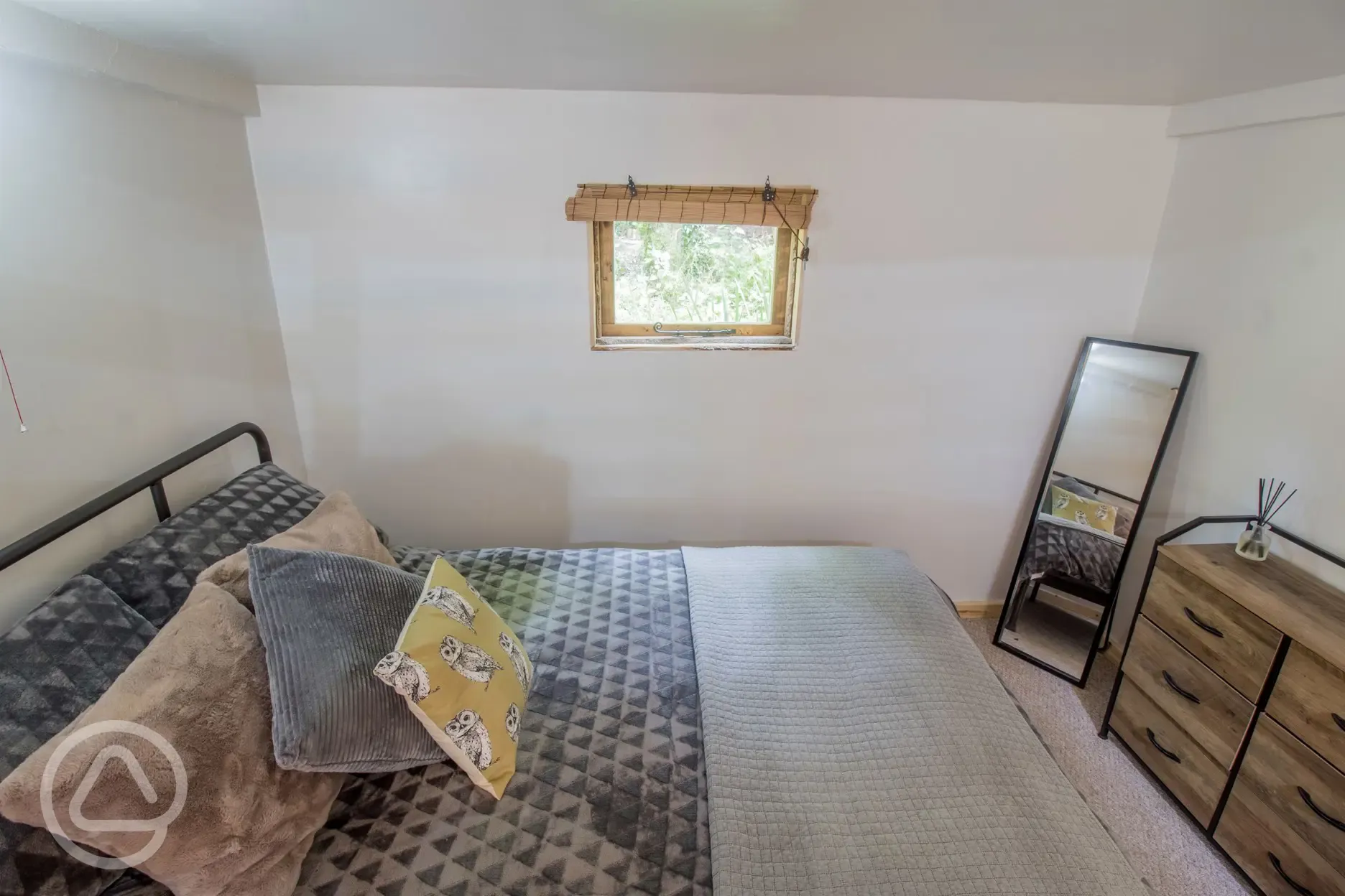 Tawny cabin bedroom