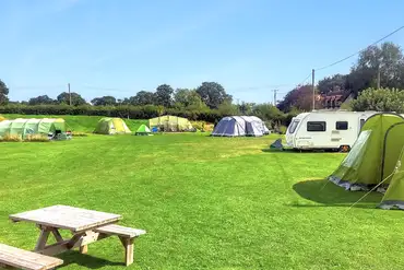 Camping field at Abbey Green Farm, Shropshire
