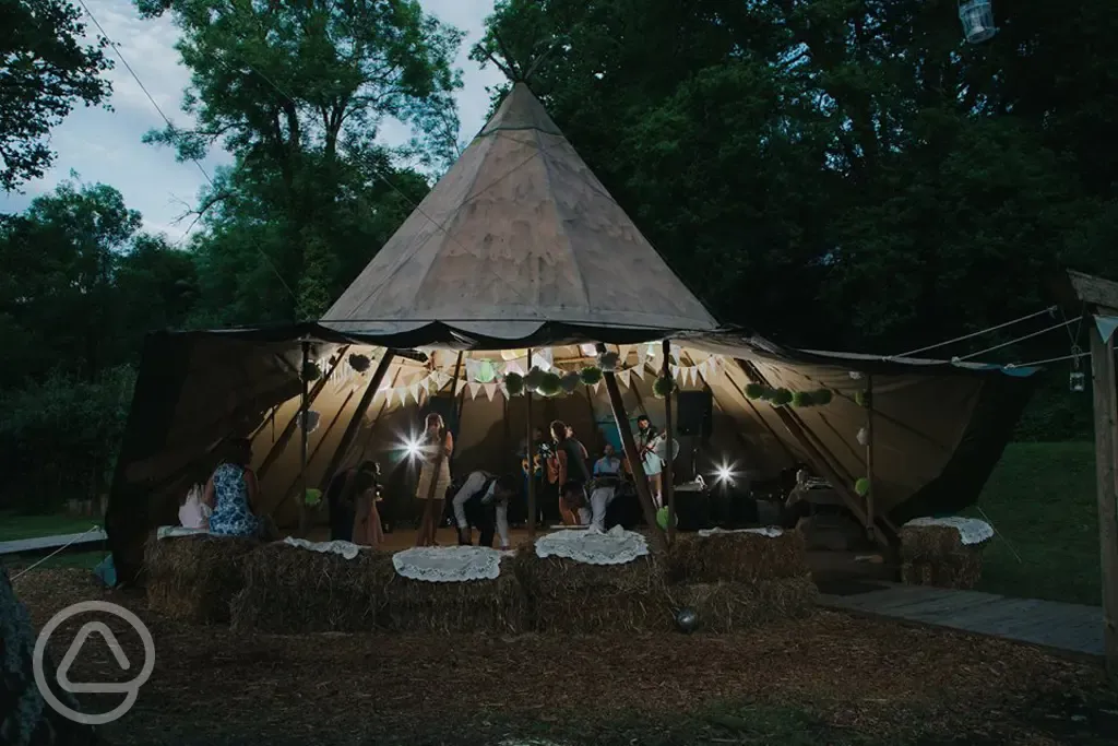 Tipi parties in hired tipi