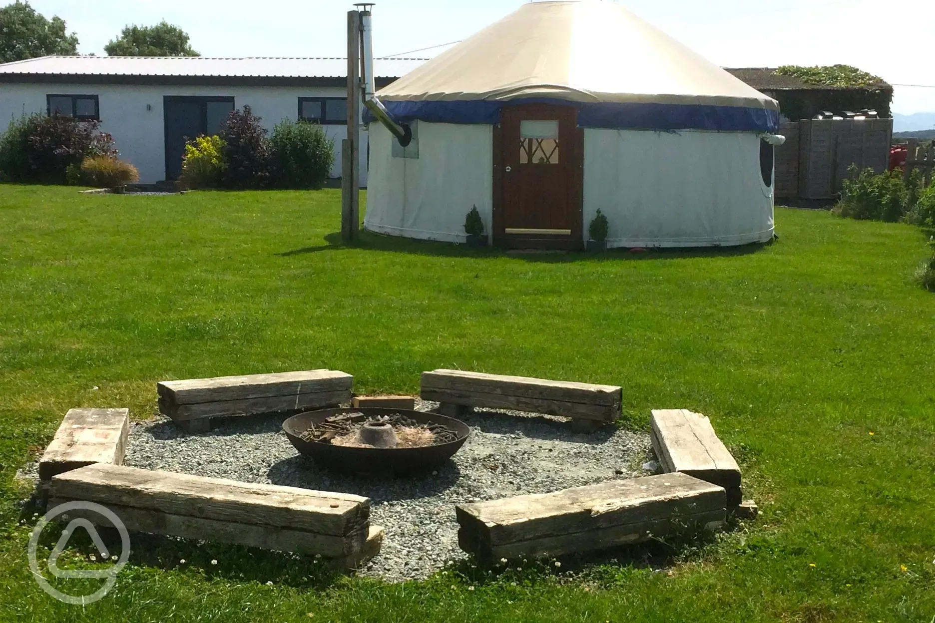 Yurt and fire pit