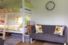 Sunflower shepherd's hut bunk beds