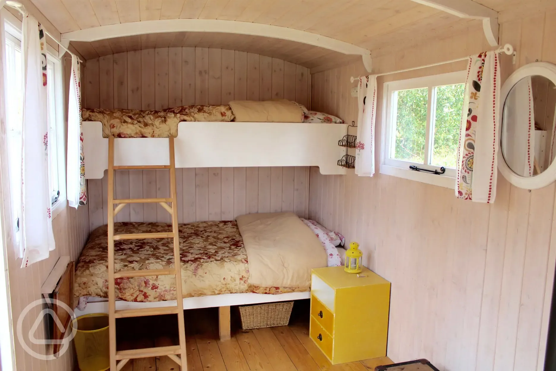 Bunk bed set up in our larger huts