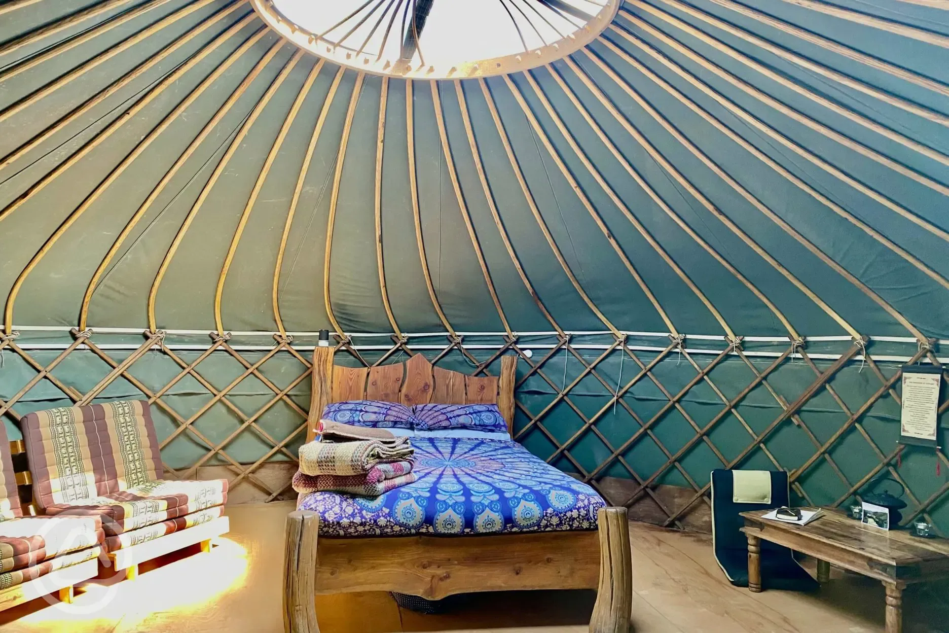 River yurt interior