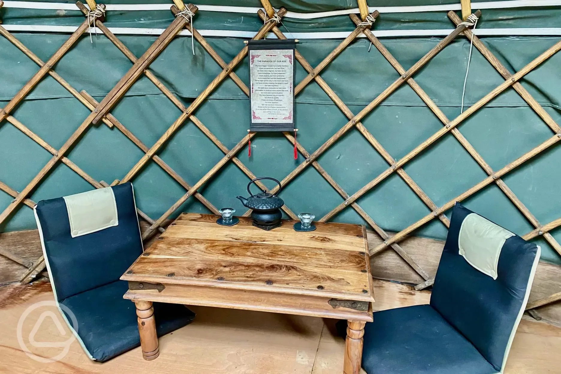 River yurt interior