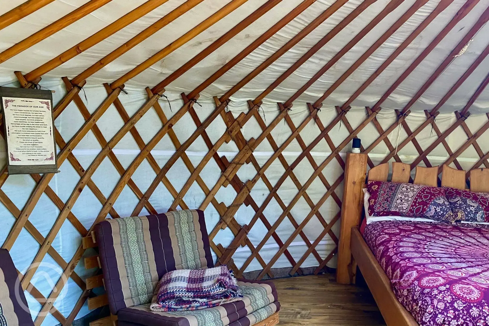 Ash Yurt interior