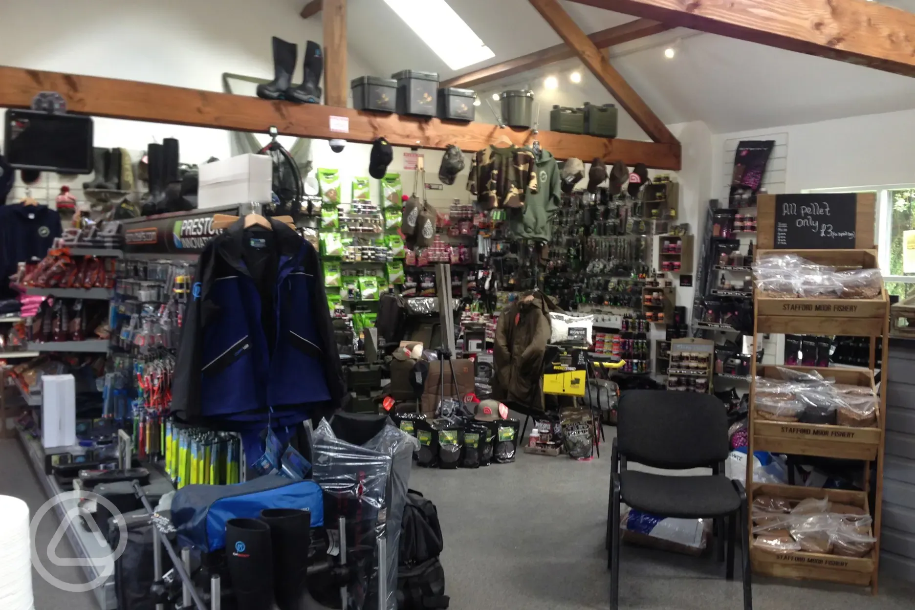 Fully stocked tackle shop