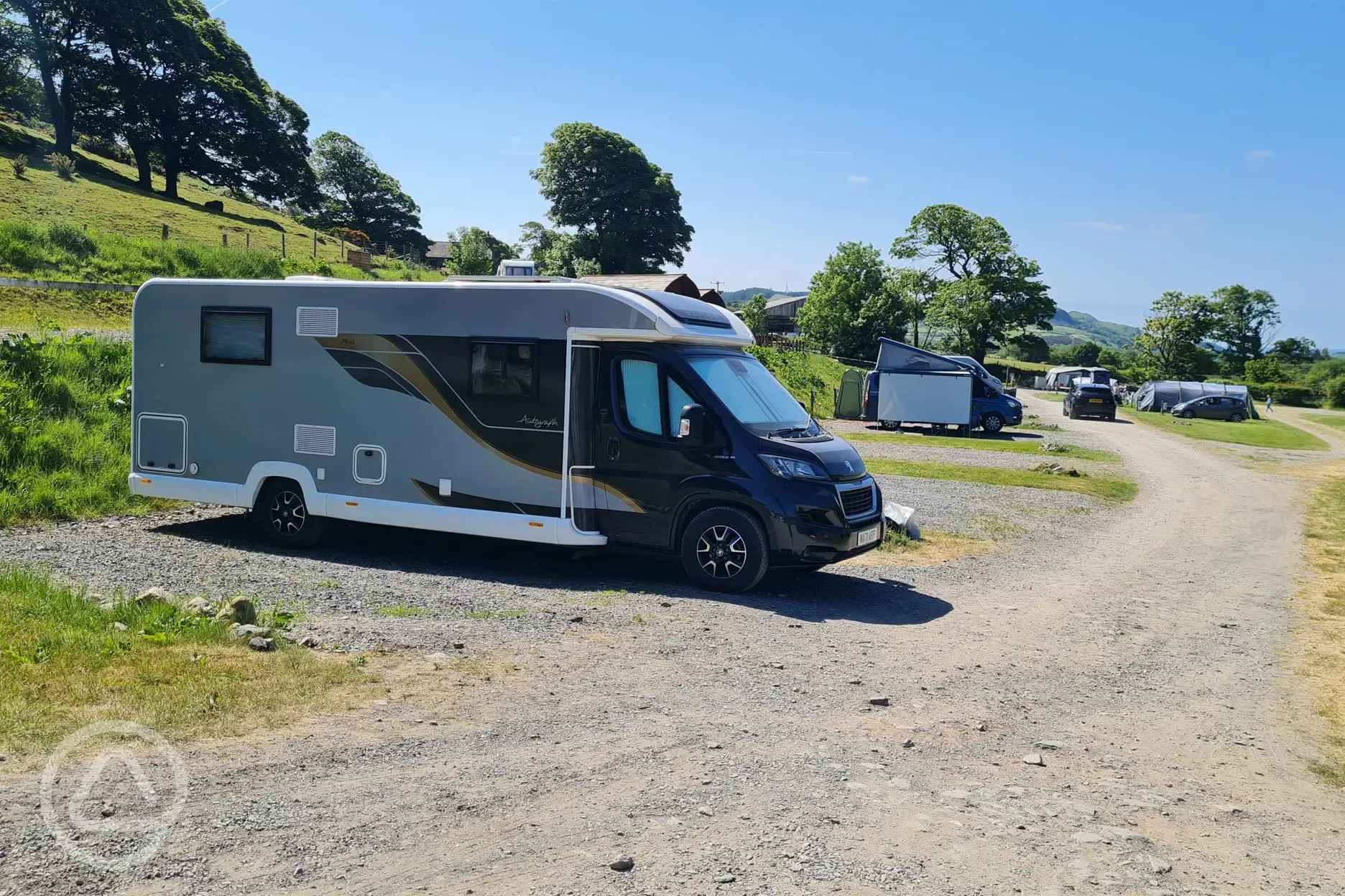 Electric hardstanding pitches (max unit length is 7m) Electric hardstanding pitches (max unit length is 7m)