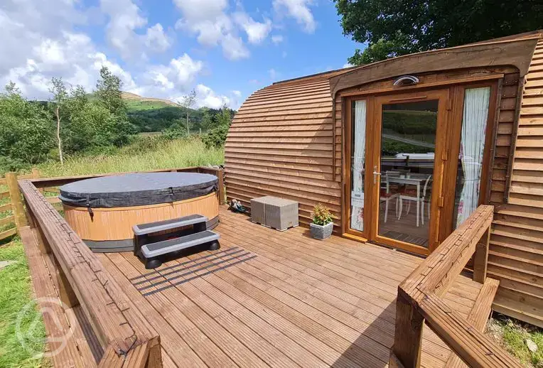 Black Combe decking area with optional hot tub
