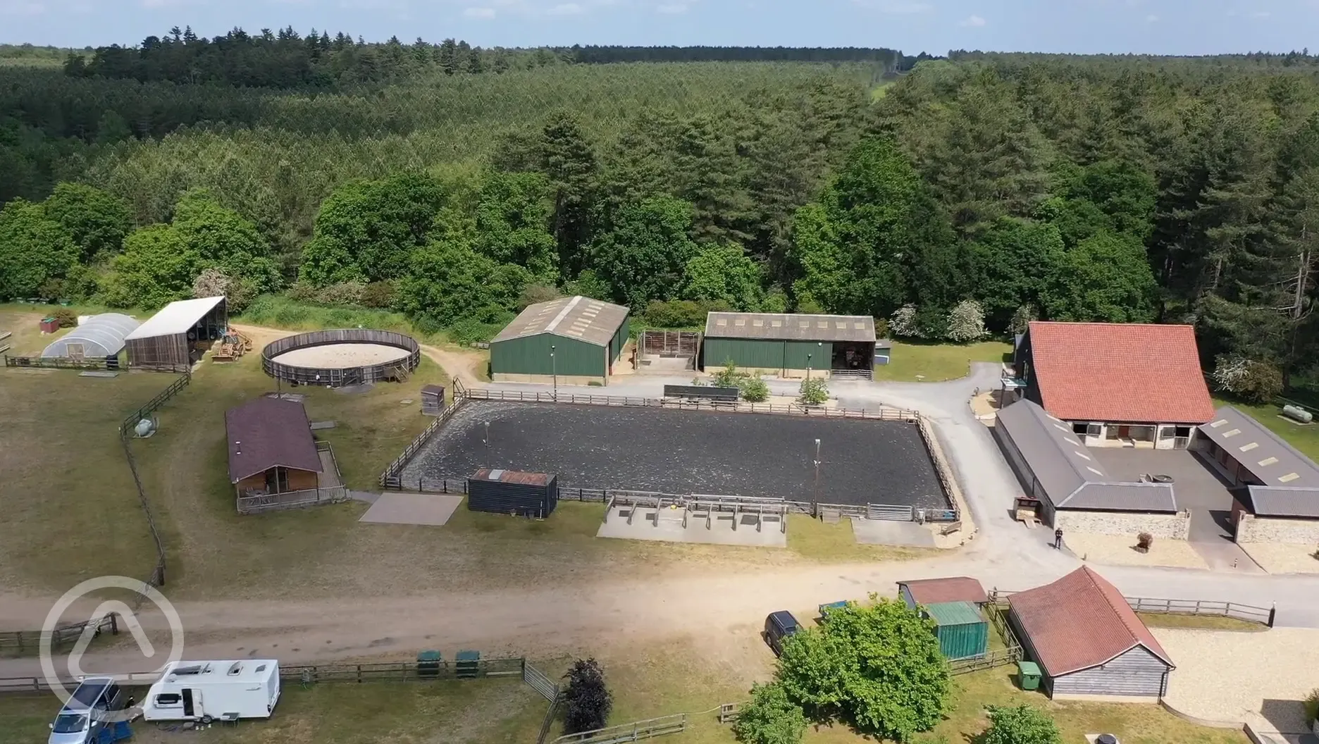 Aerial view of site