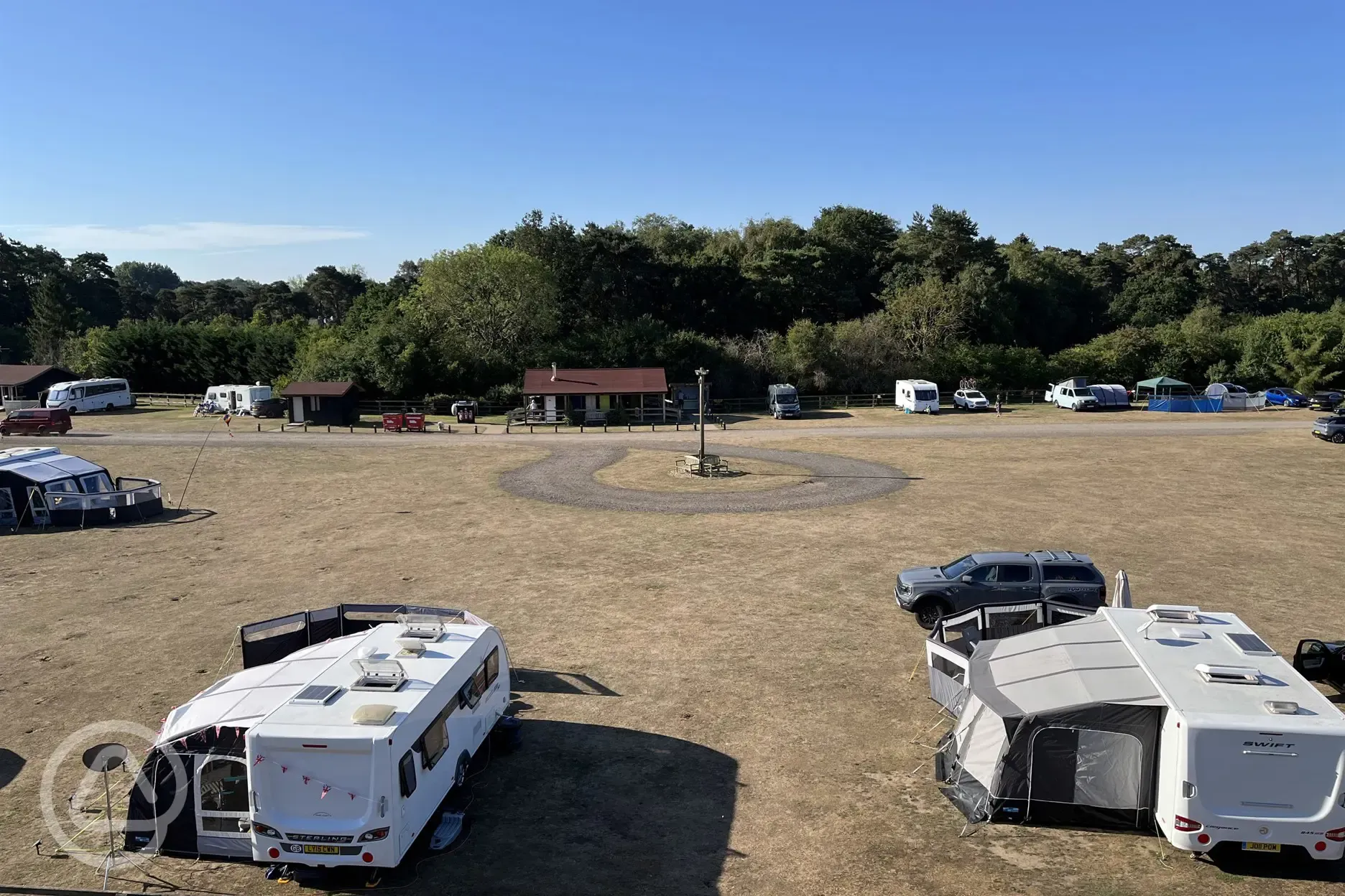 Aerial view of electric pitches