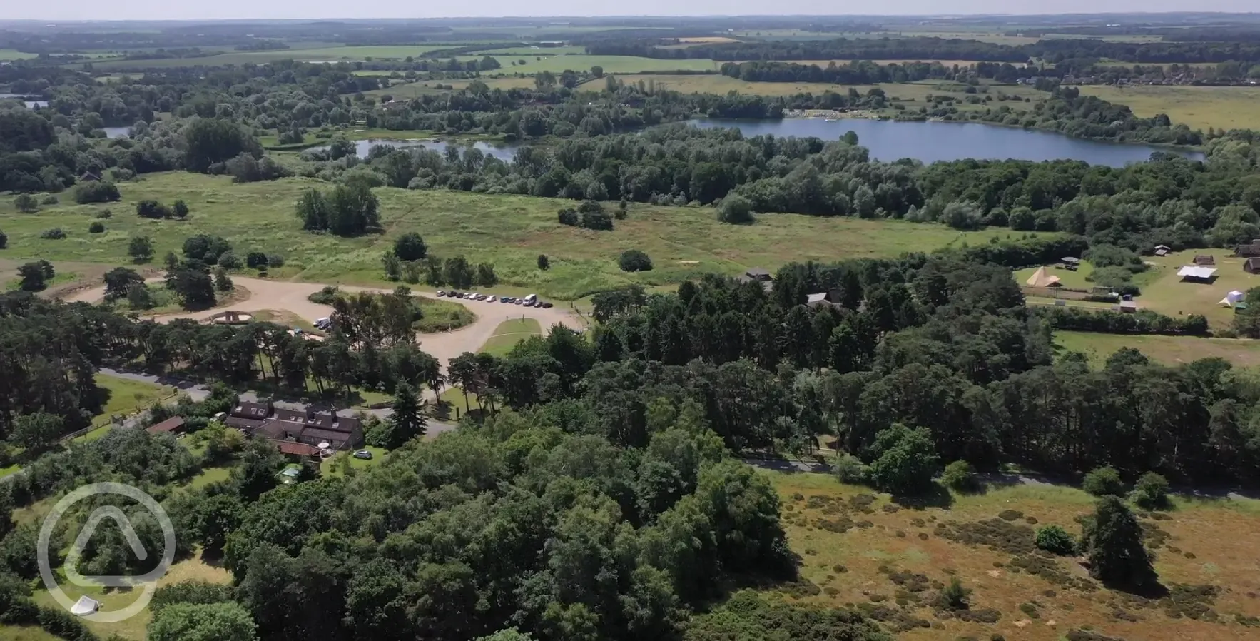 Aerial view of site setting