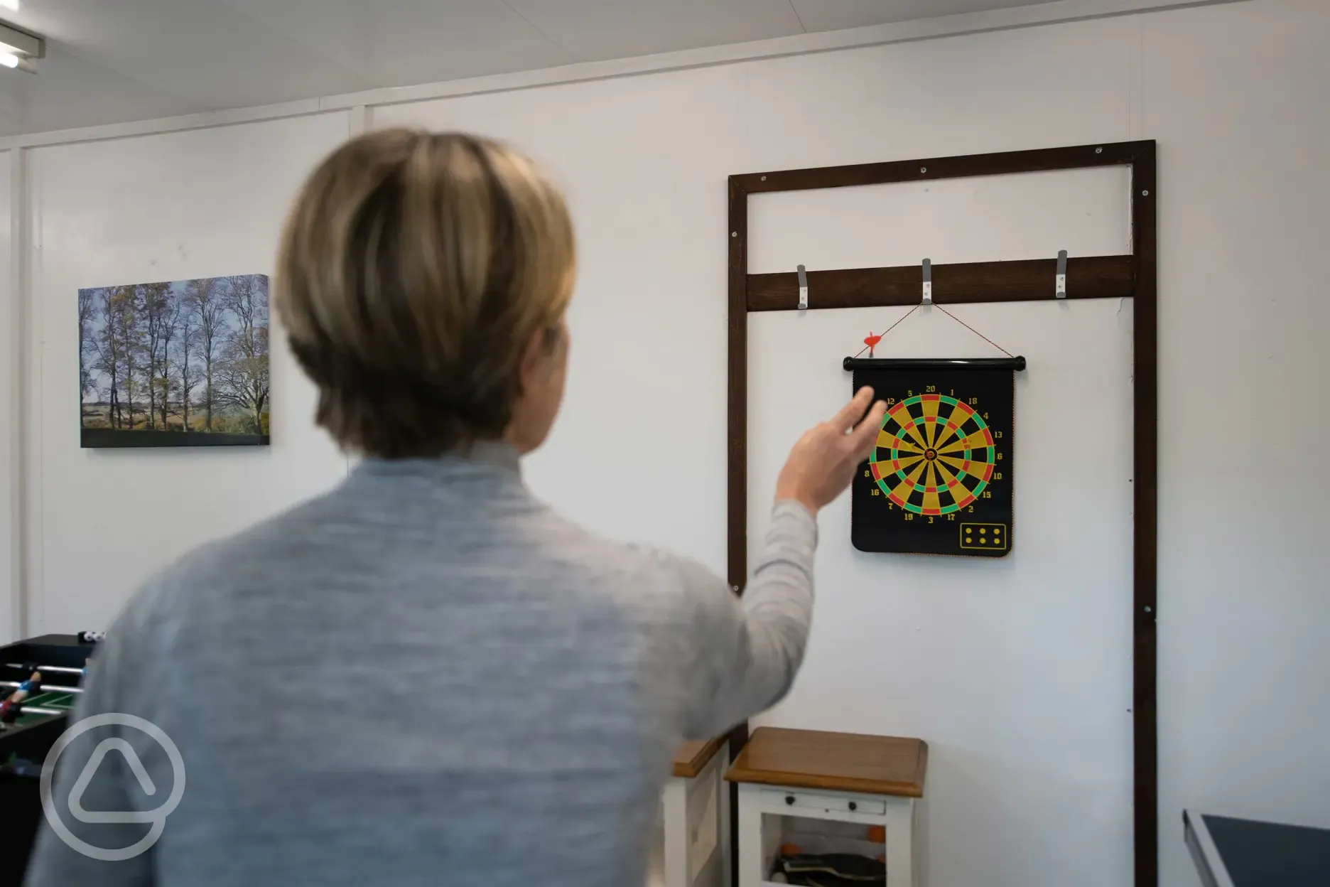 Darts in the games room