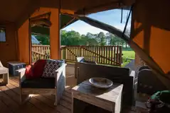 View from inside the safari tent