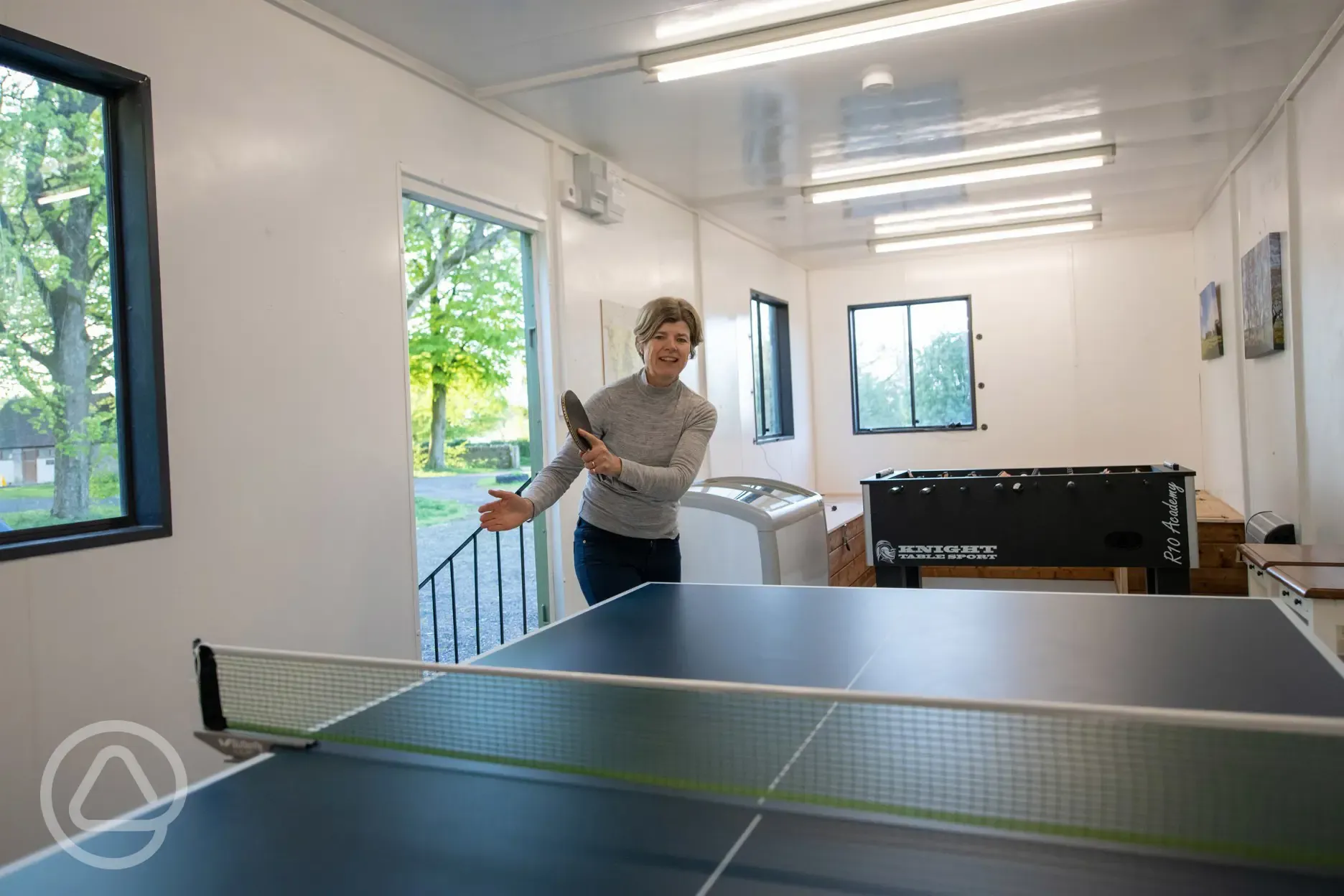 Tennis table in the games room