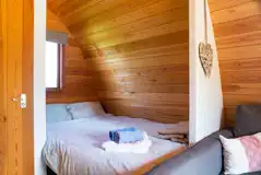 Ensuite glamping pod double bed (linen packs available for a cost) Ensuite glamping pod double bed (linen packs available for a cost)