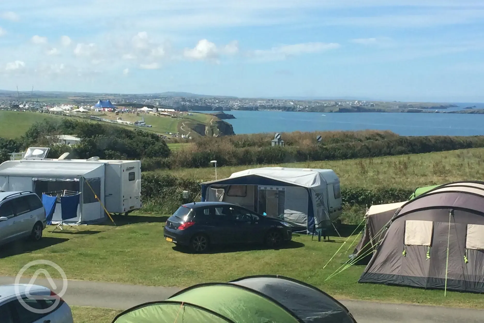 Looking out across the stunning view towards Newquay 