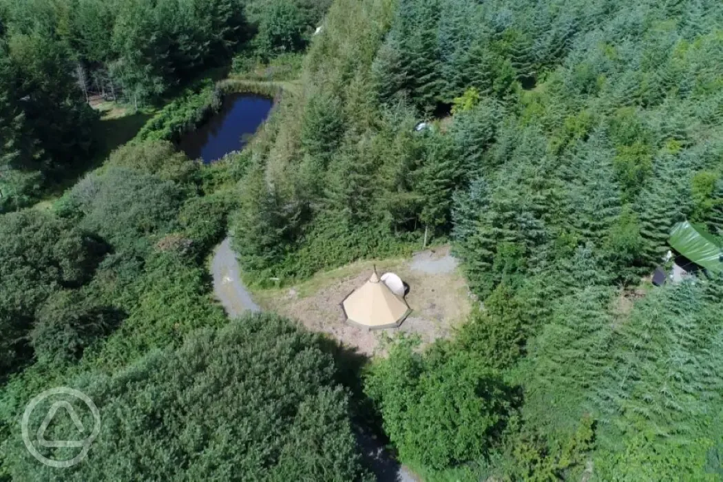 Aerial view of the pitches