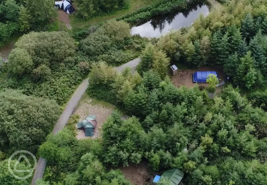 Aerial view of the pitches