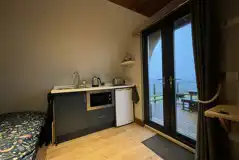 Lavender pod kitchenette 