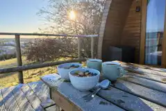 Breakfast at Bluebell pod 