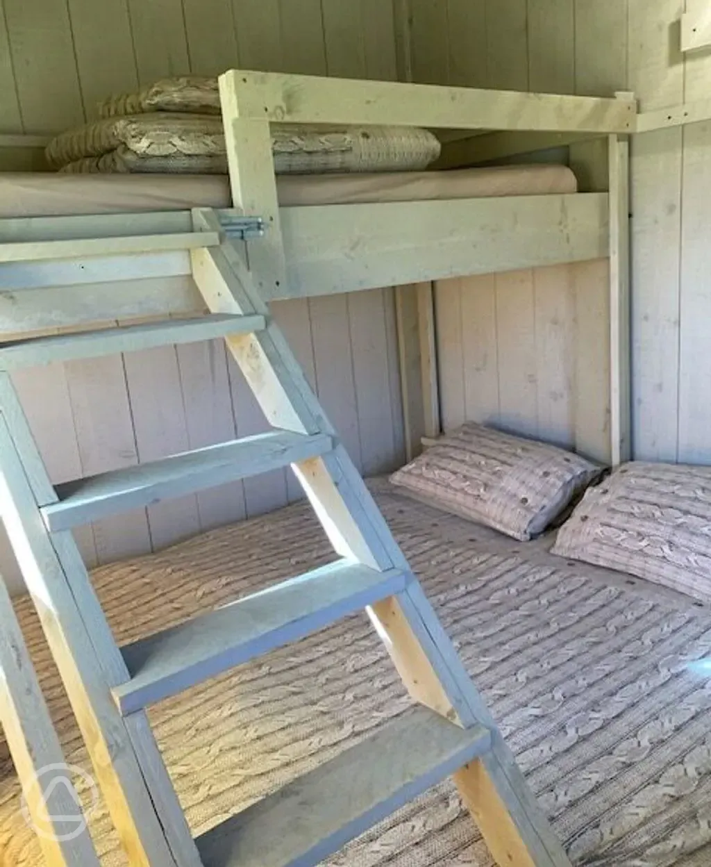 Bunk beds in the safari tents