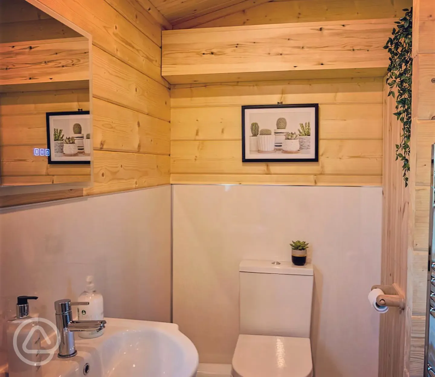 Bathrooms in the lodges