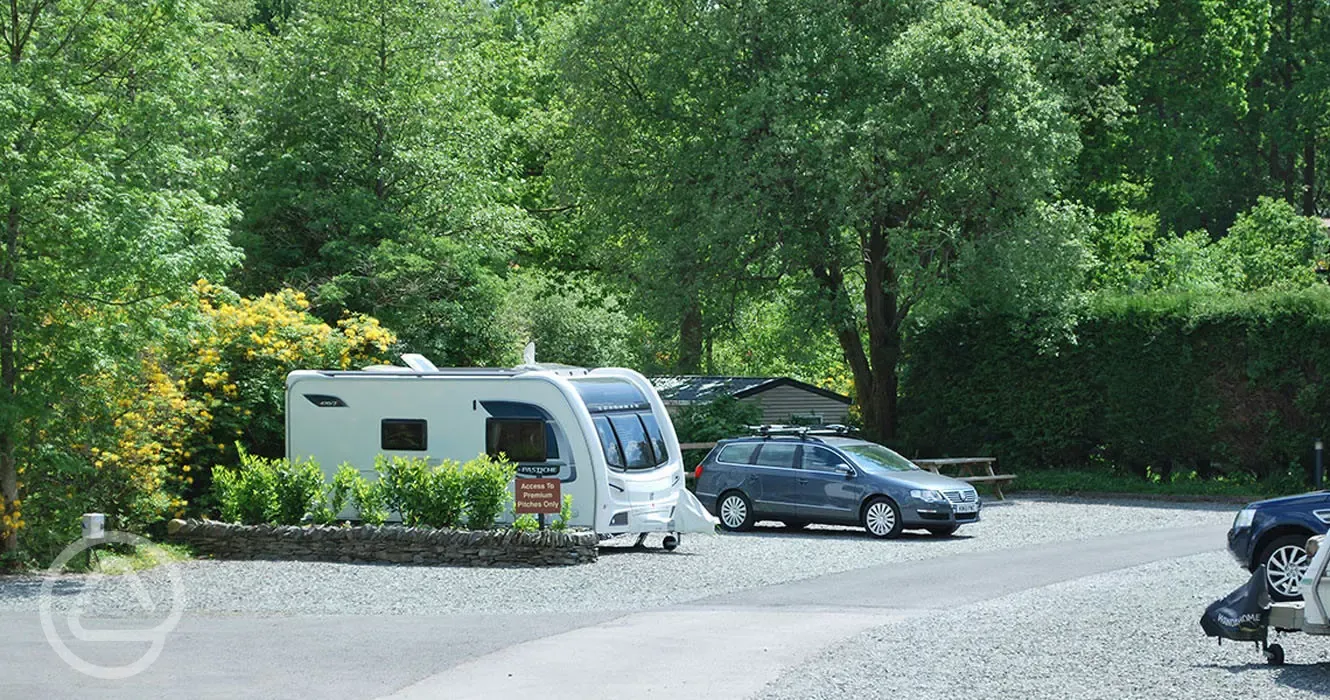 Hardstanding pitches with optional electric