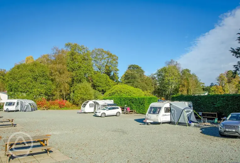Hardstanding pitches with optional 16 amp electric at Skelwith Fold Caravan Park