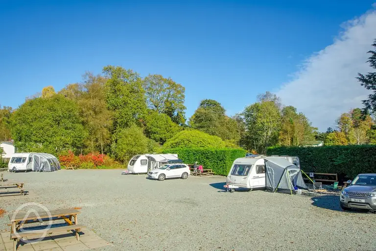 Hardstanding pitches with optional 16 amp electric at Skelwith Fold Caravan Park