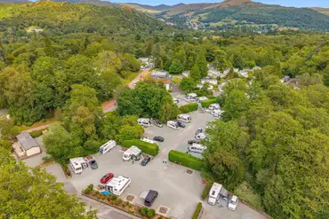 Aerial of hardstanding pitches with optional electric (6m x 8m)