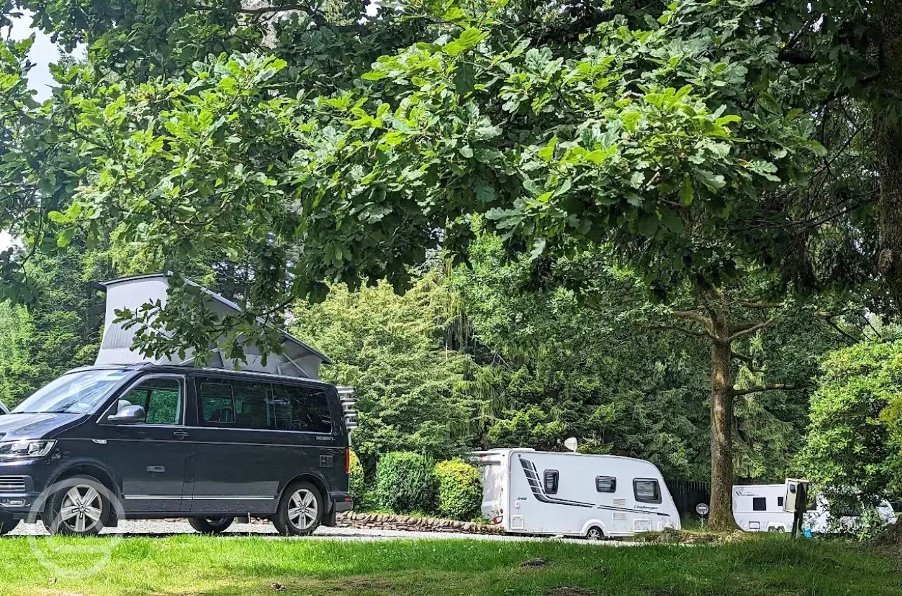 Hardstanding pitches with optional electric