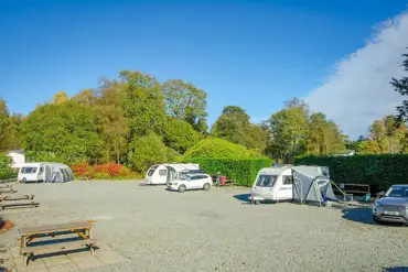 Premium hardstanding pitches with optional electric