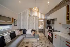 Family hideaway two double sofa beds and a mezzanine level
