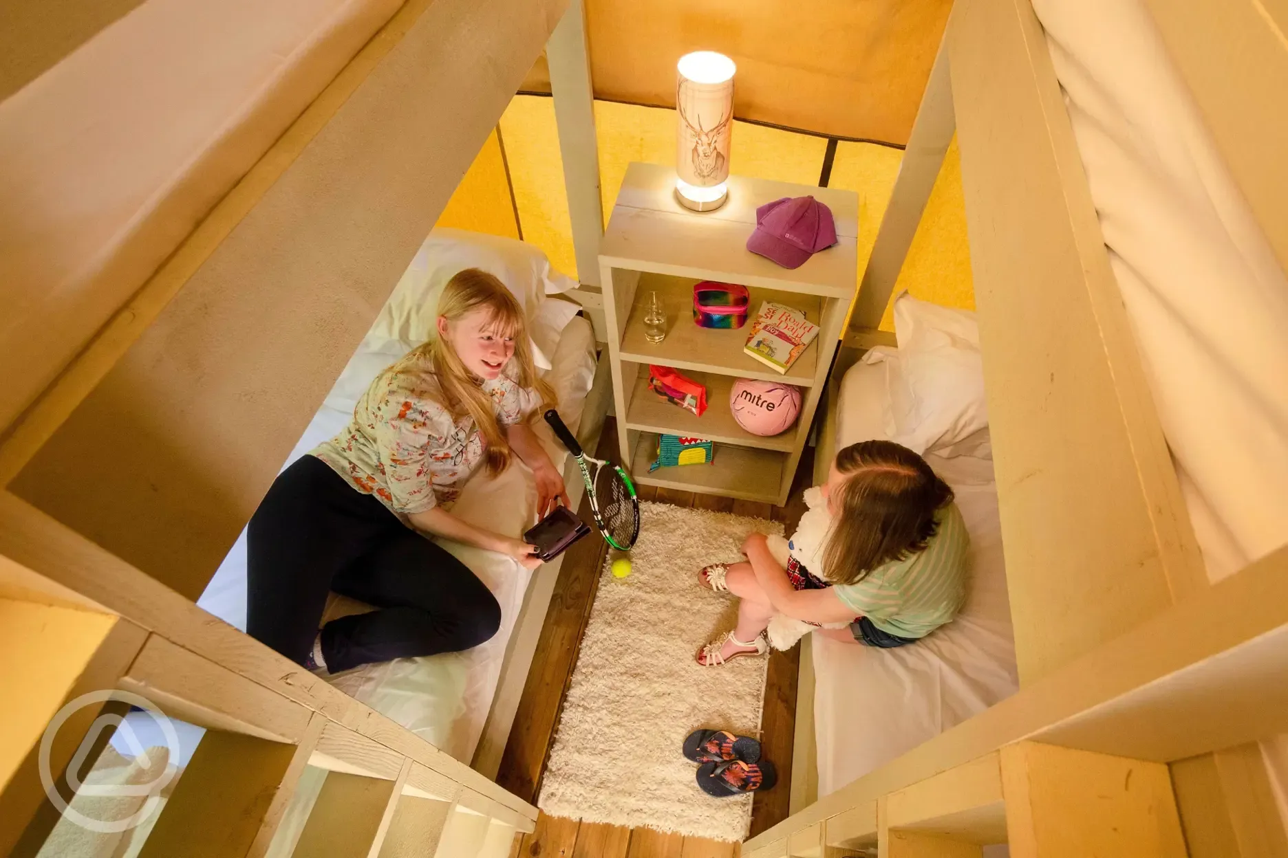 Safari tent double bunk room for four (bedding provided)