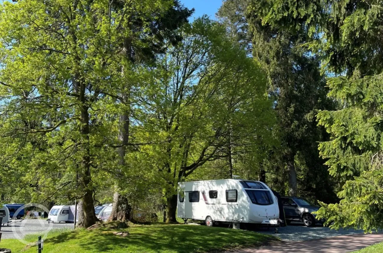 Hardstanding pitches with optional electric
