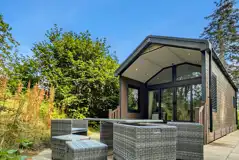 Family hideaway ensuite glamping pods with private patios