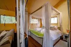 Safari tent king-size bedroom with wardrobe space (bedding provided)