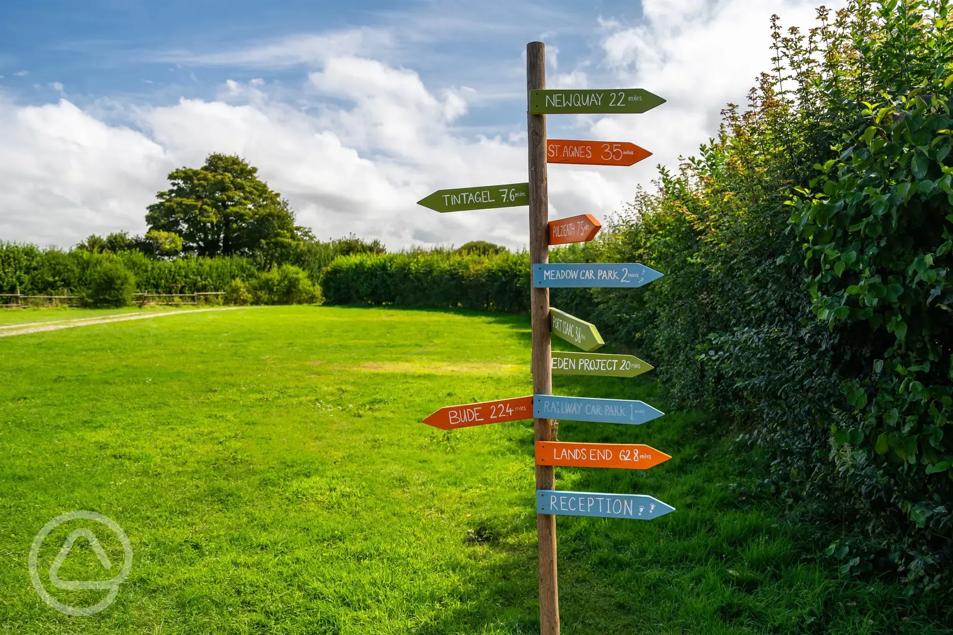 Signpost around the site