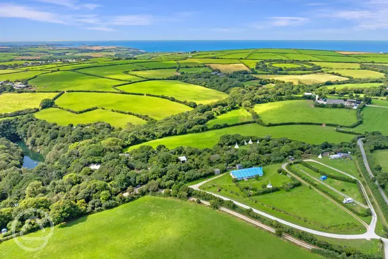 Aerial of campsite