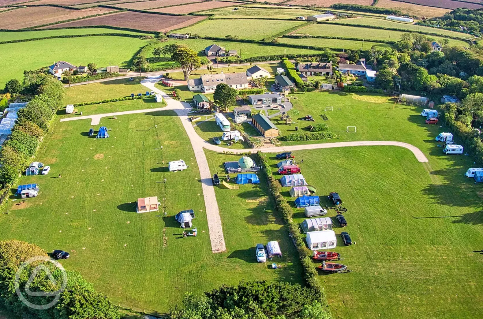 Aerial of the campsite