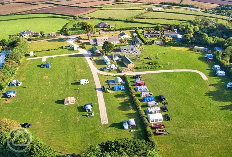 Aerial of the campsite