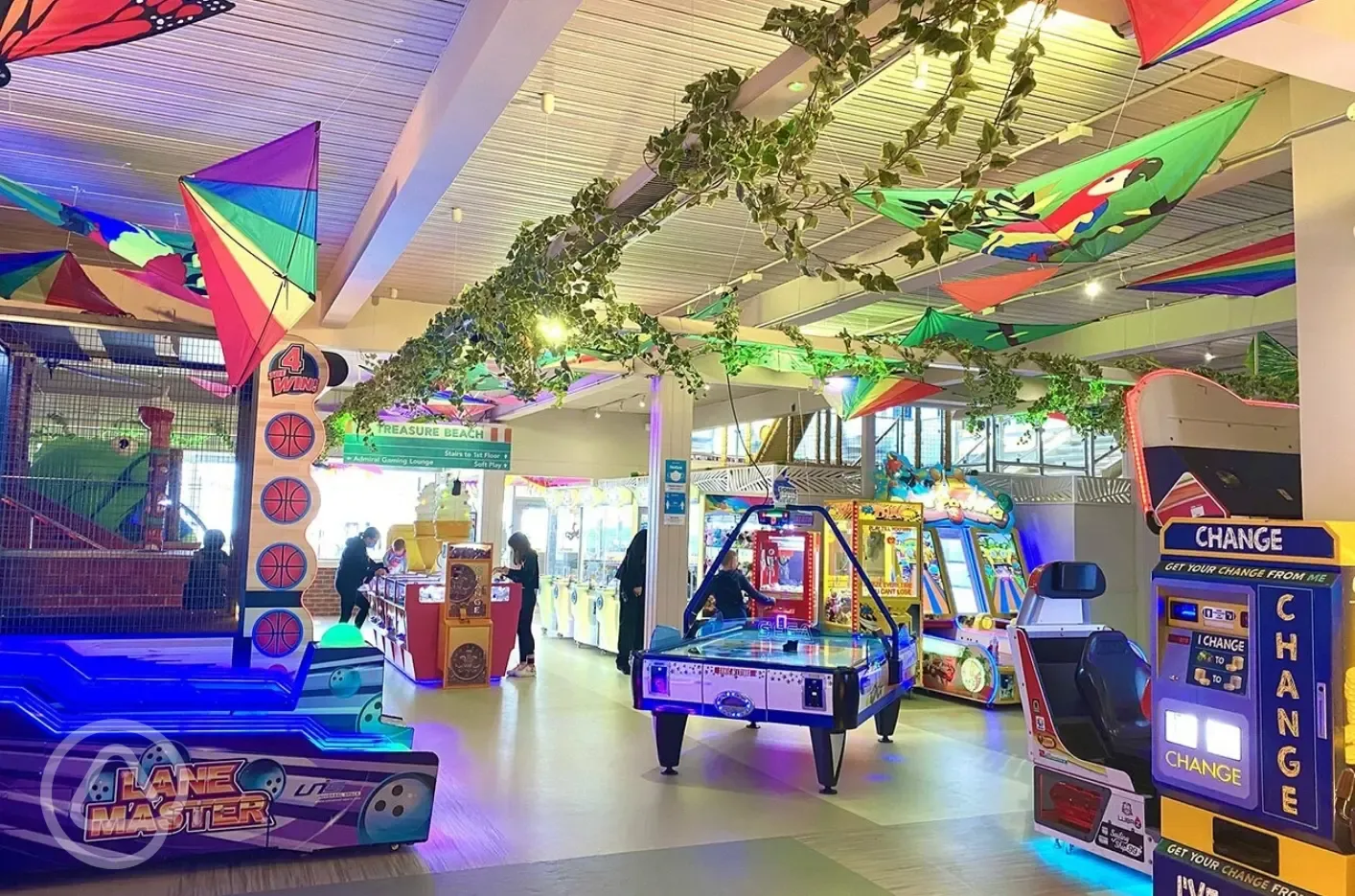 Arcades (two available) with old-school and modern machines available