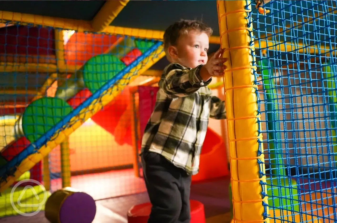 Soft play areas (two available) with slides and ball pits