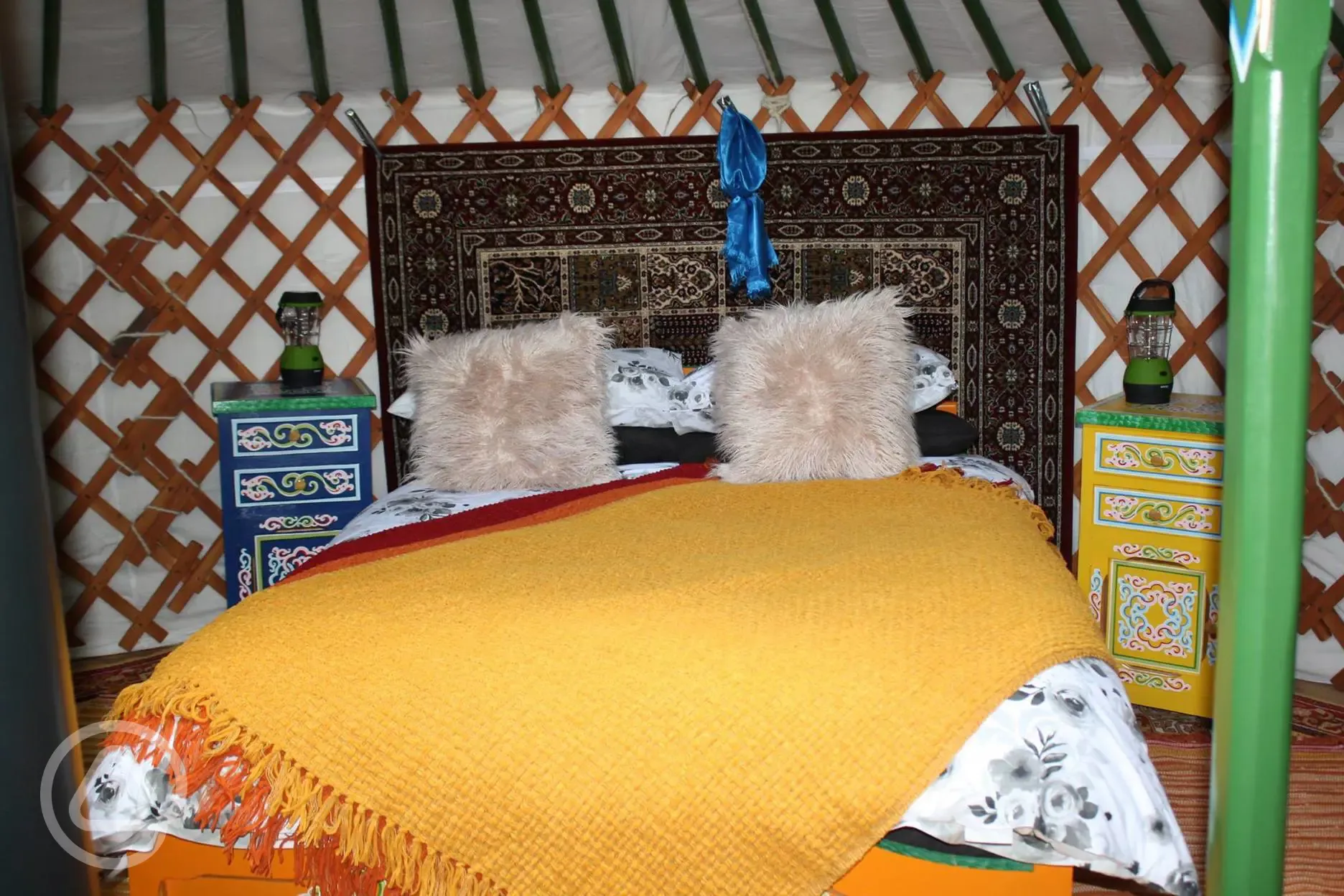 Yurt double bed