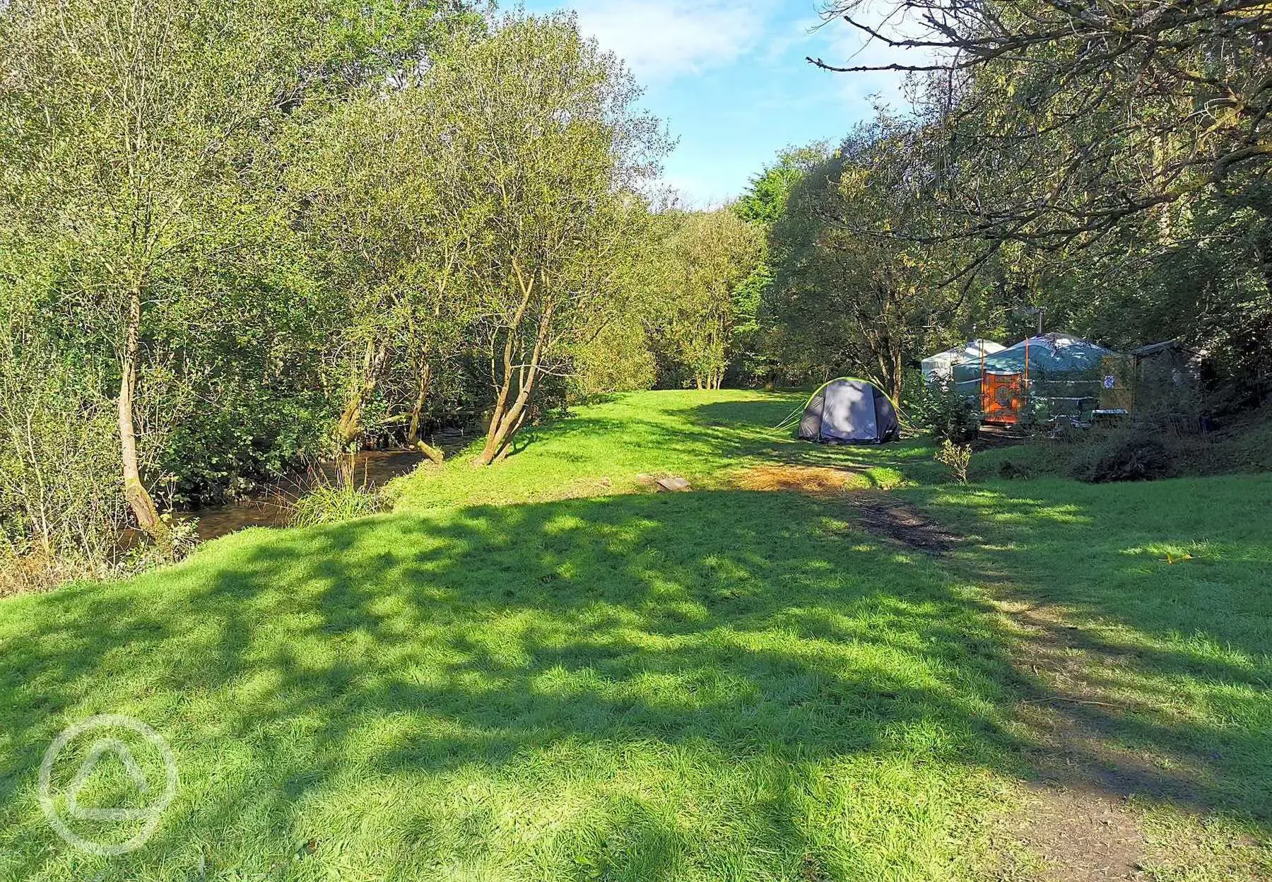 Non electric grass tent pitches