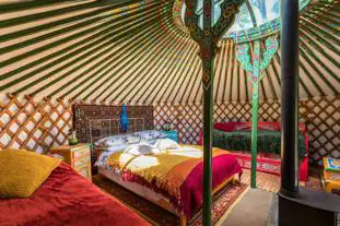 Wellstone Yurts and Camping, Llanfyrnach, Pembrokeshire (12 miles)