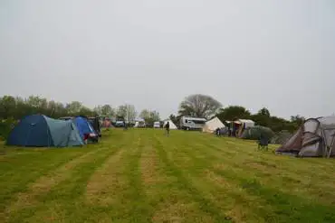 Grass pitch ups on main camping field