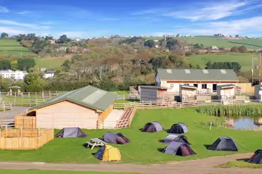 Grass tent pitches